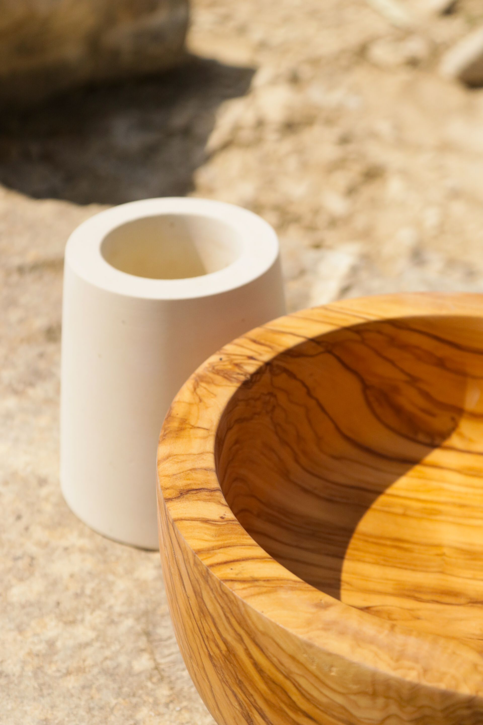 Каменная чаша из Лечче и оливкового дерева PIMAR Rito ARCH-00140514 - Вид №1