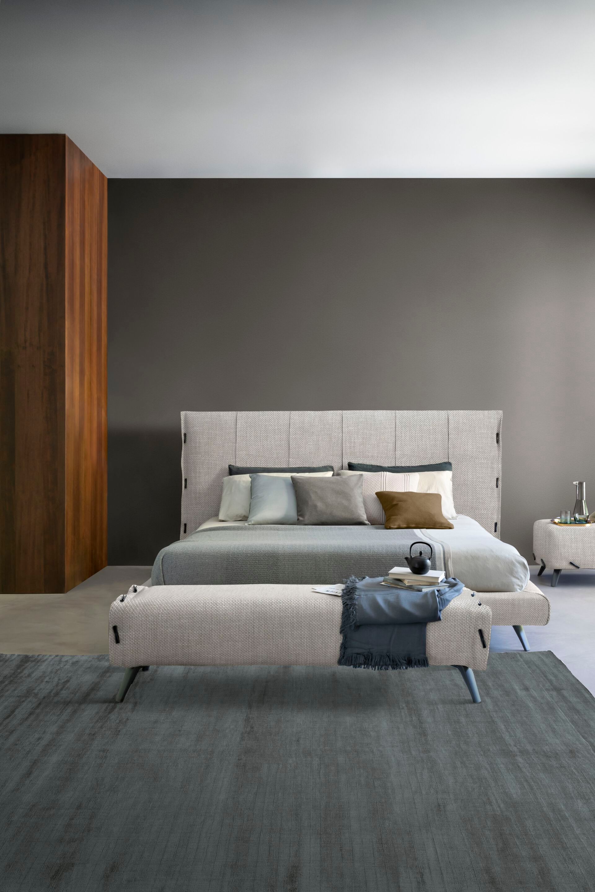 Двуспальная кровать из ткани с мягким изголовьем BONALDO Cuff ARCH-00119975 - Вид №7