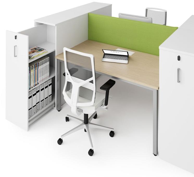 FURNIKO Несколько рабочих станций с разделительными панелями P-square sun-id-1495707 - Вид №1