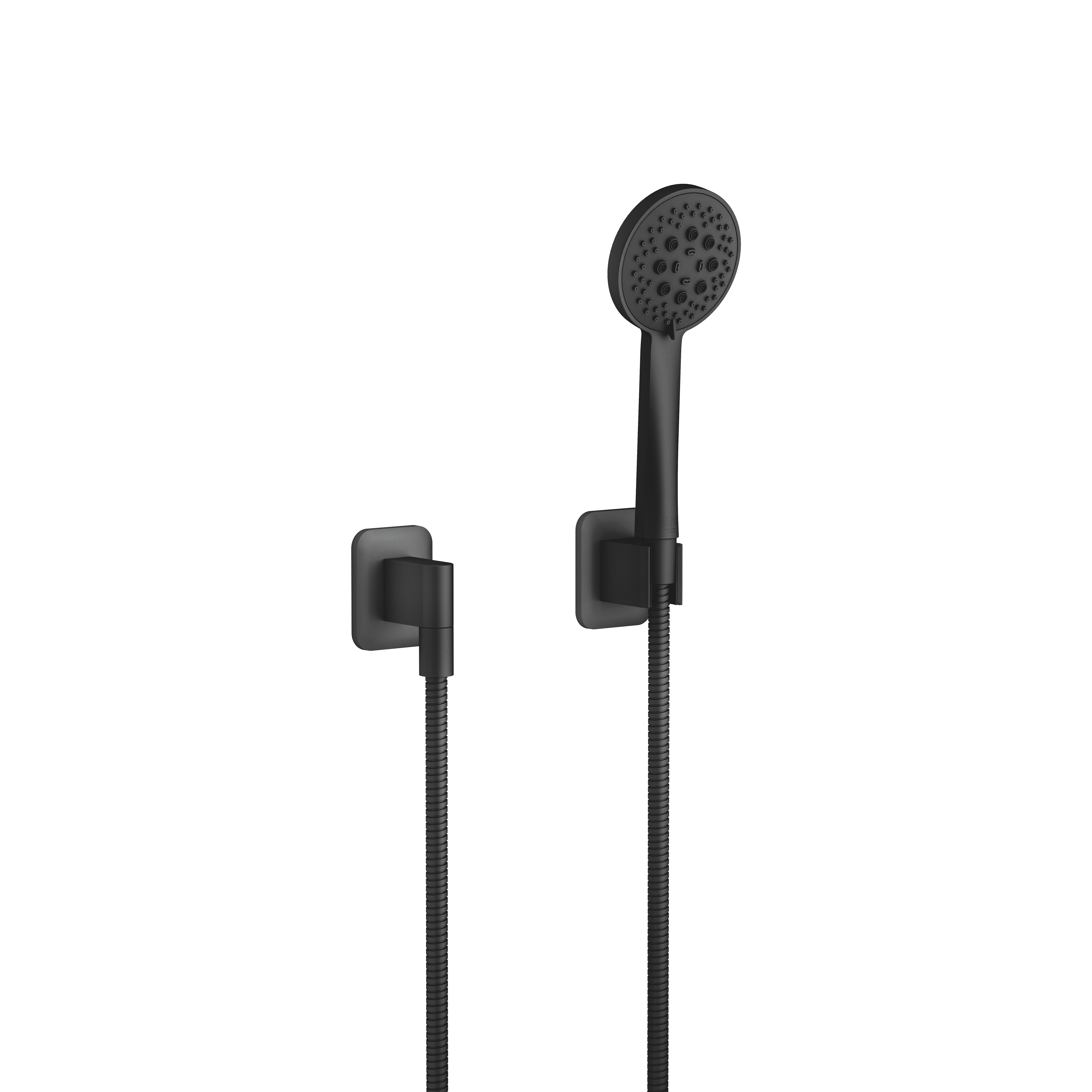 ЛИССЕ Набор для ручного душа с отдельными розетками - матовый черный DornBracht LISSE 27803845-33