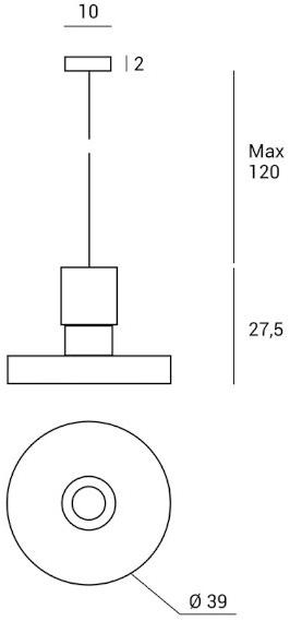 Miloox Подвесной светильник из металла и стекла  1744.174  - Вид №3
