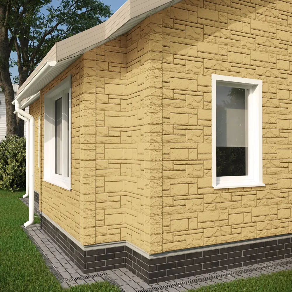 Угол Dacha слоистый камень 406x19.5 мм желтый STLM-2010215 - Вид №2