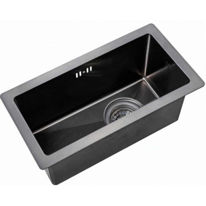 Мойка Zorg INOX-PVD 2344 GRAFIT, Zorg pvd 2344 GRAFIT Мойка кухонная прямоугольная Zorg  - Вид №1