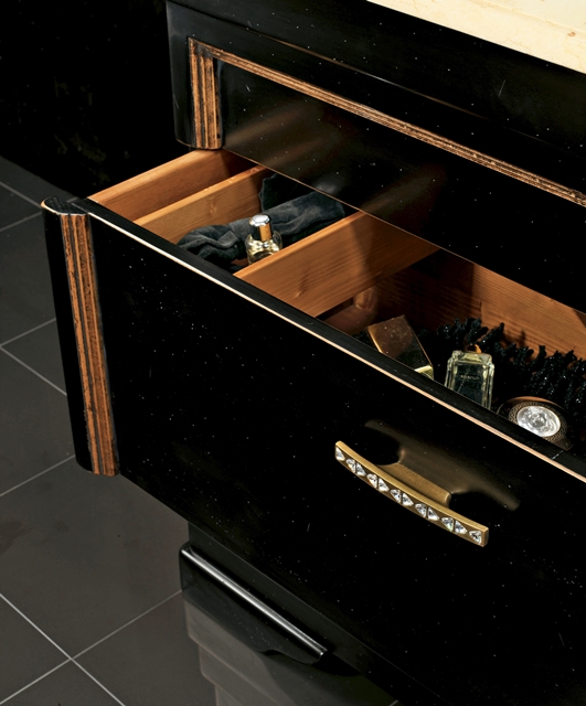 8012 Tifernoit Композиция для ванной комнаты, покрытая черным / соломенным лаком Bagno  - Вид №3