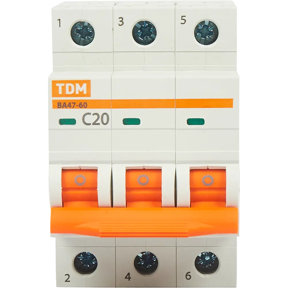 Автоматический выключатель TDM Electric 20А 3-полюсный для защиты сети 84399540 STLM-0049313 - Вид №1