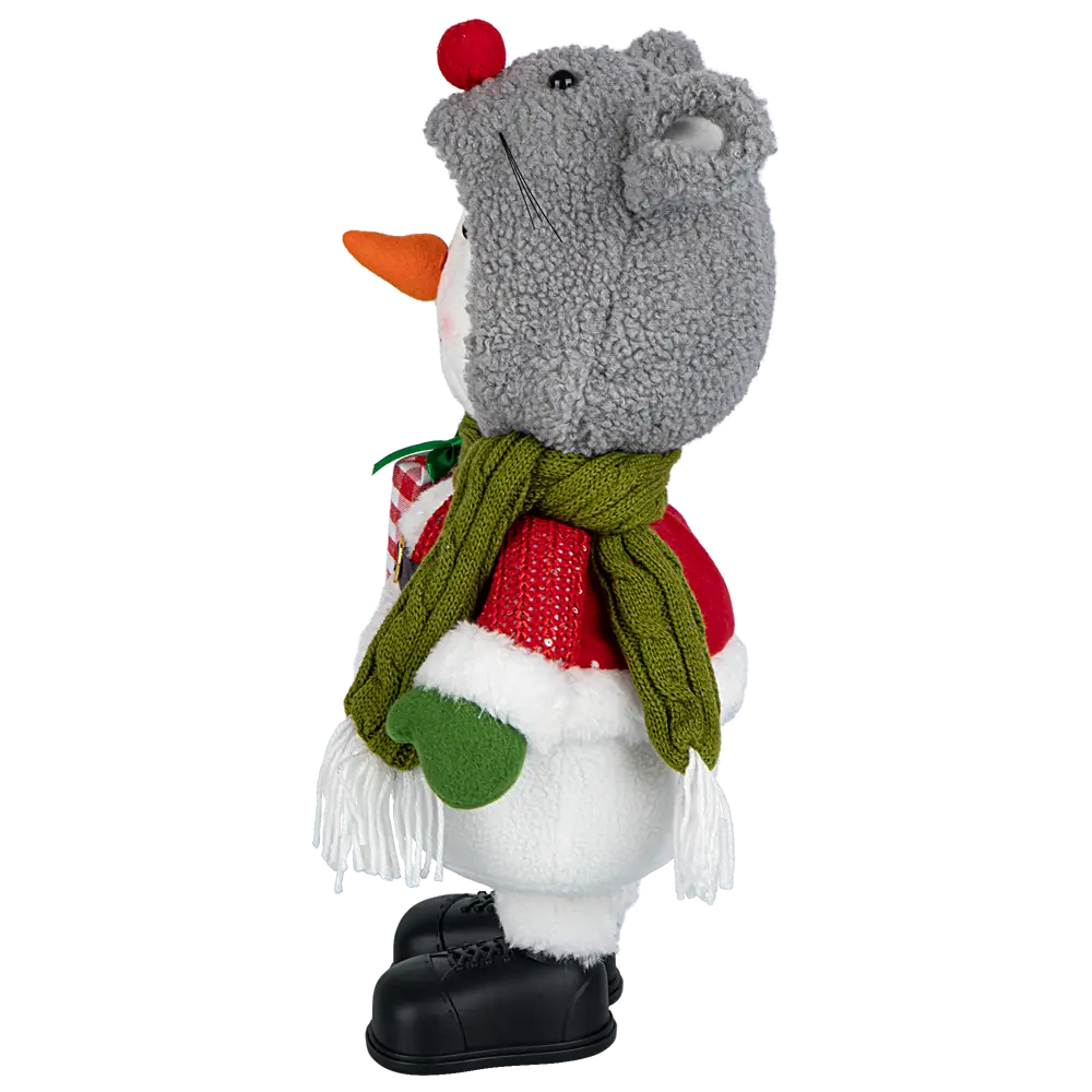 89368040 Декоративная фигура Снеговик в шапочке мишки 28x15 см STLM-1486575 Santreyd Christmas - Вид №3