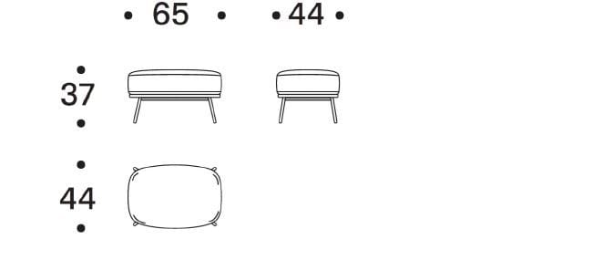 Тканевая мягкая подставка для ног Saba Italia ARCH-00122396 - Вид №3