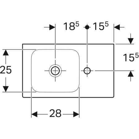 124053000 Раковина Geberit iCon с полочкой Geberit  - Вид №2