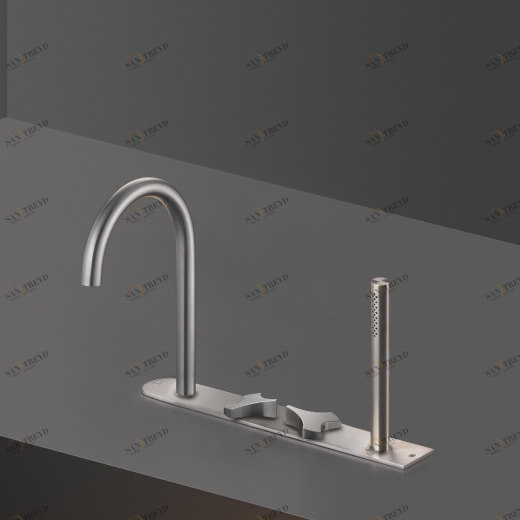 Обод монтаж комплект из 2-х последовательных смесителей с носиком H. 245 мм и цилиндрическая ручной душ диаметр 18 мм  ZIQ47 CEADESIGN 