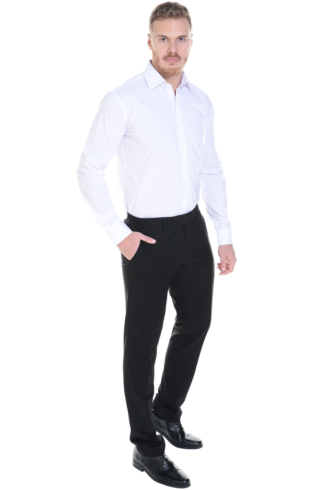 62466 Рубашка мужская  white El-Risto  Корпоративная одежда  размер 42/170-176  - Вид №10