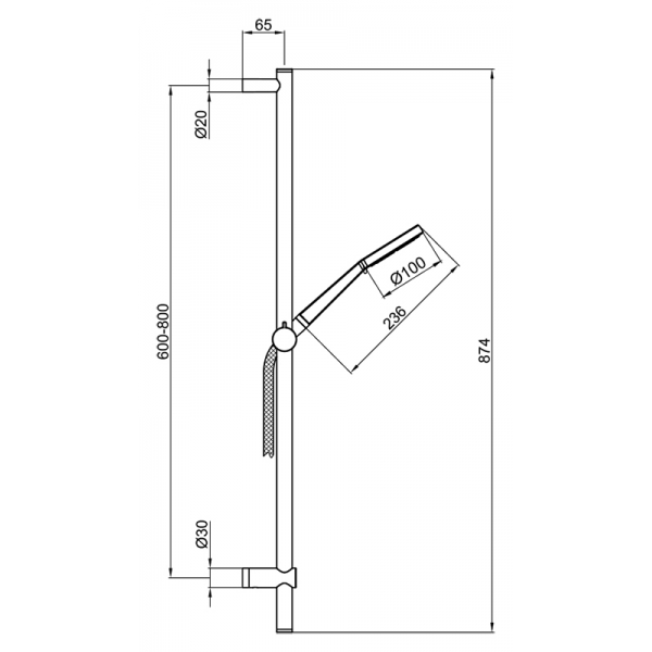 AC0929015 Душевой гарнитур Webert Opera - Вид №1