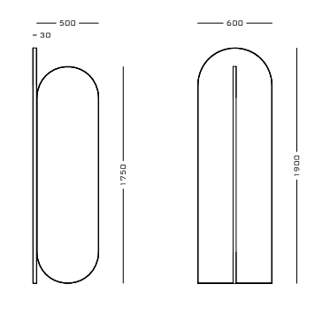 Secolo Takada Напольное зеркало с декорированной аркой тканью Standard, инкрустация сатинированная сталь  - Вид №2