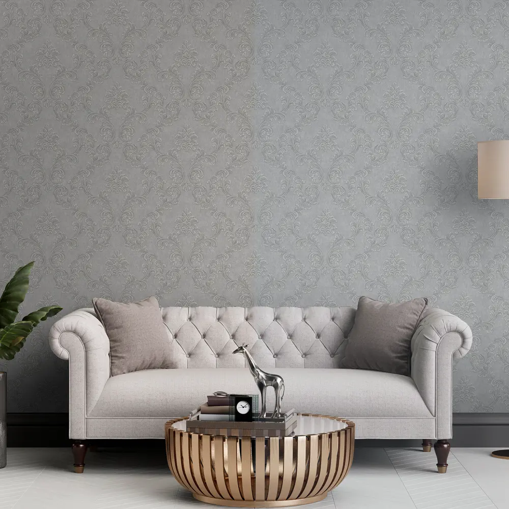 Флизелиновые обои WALLSECRET Catalana серые для стильного интерьера 89366710 STLM-1366692 - Вид №5