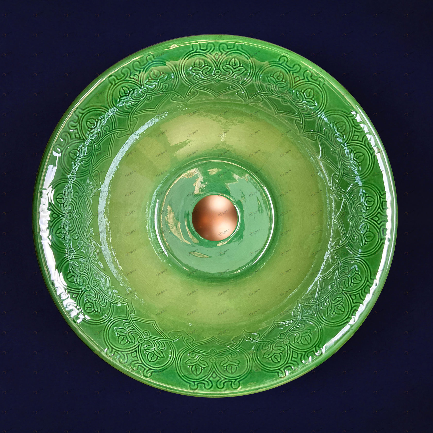 Земляничная поляна Накладная раковина на столешницу  овальная PROVANSFAIENCE 