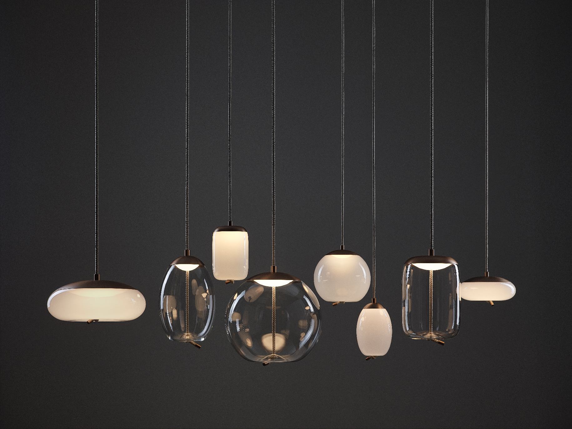 Выдувное стекло светодиодный подвесной светильник BROKIS Узел ARCH-00114866 - Вид №2