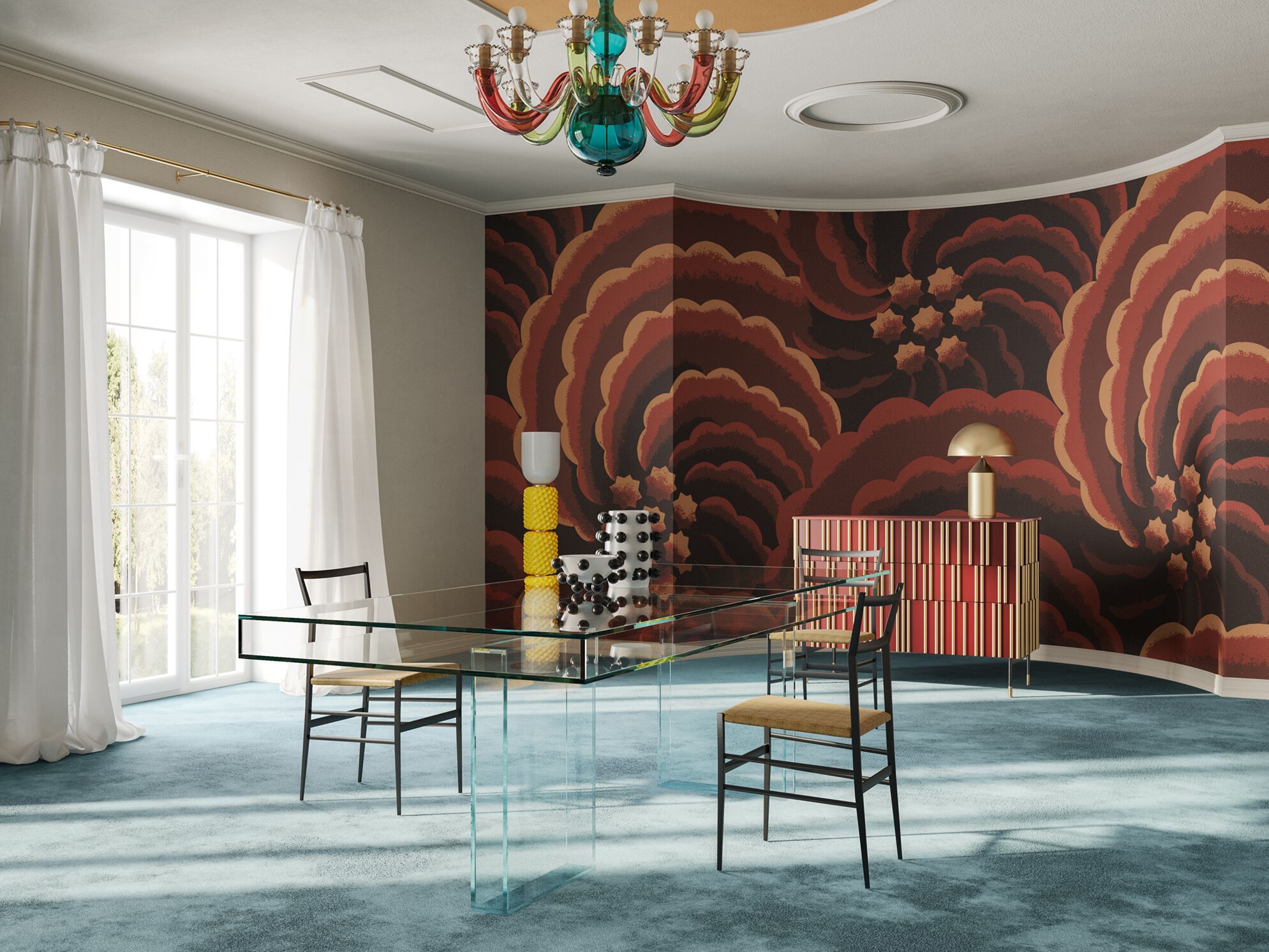 Обои с цифровой печатью Inkiostro Bianco ROSA NERA ARCH-00139534