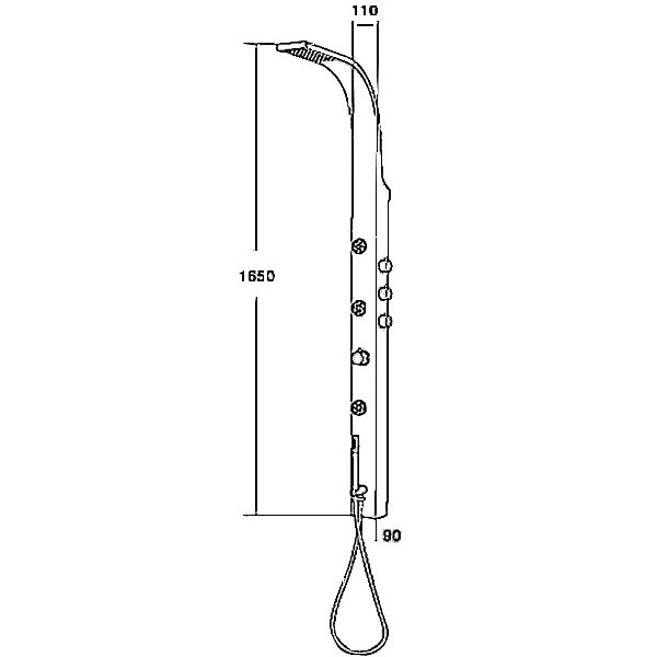 00180622 Душевая панель Kanggu ML Santreyd  - Вид №2