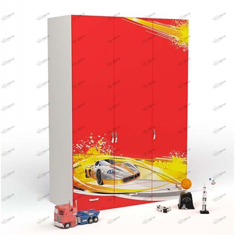 Шкаф ABC-KING 3х дверный Champion красная 4631148150164