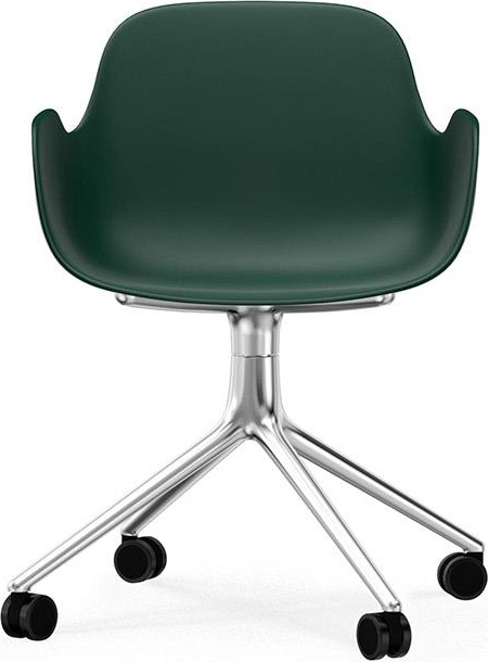 604977 Кресло Swivel 4W Aluminium / Green Normann Copenhagen Form - Вид №1