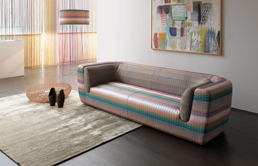 MissoniHome 3-х местный тканевый диван со съемным чехлом Inntil sun-id-1478735 - Вид №3