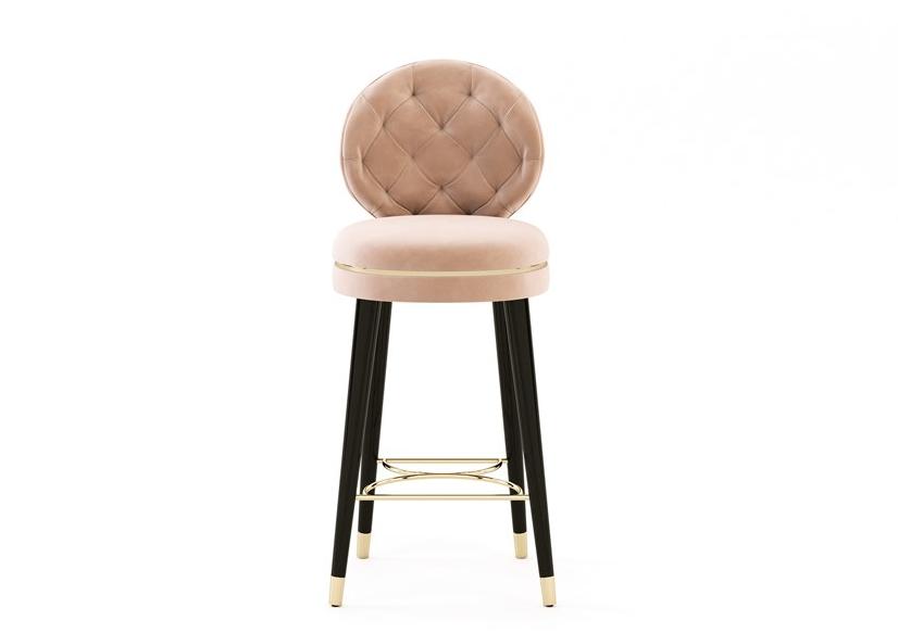 Domkapa Табурет медальон из бархата Katy Dk05  - Вид №1