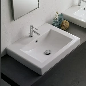 8025A Встроенная раковина под столешницу овальная Scarabeo Ceramiche