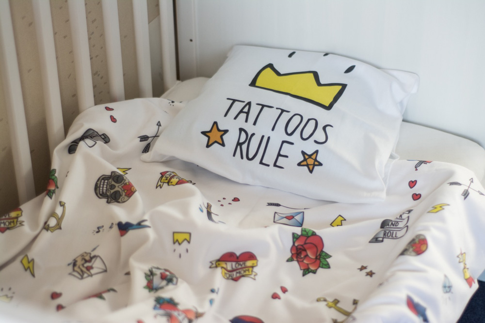 Комплект детского постельного белья Tattoo Rule VAMVIGVAM  282077 Белый;красный Santreyd  - Вид №1