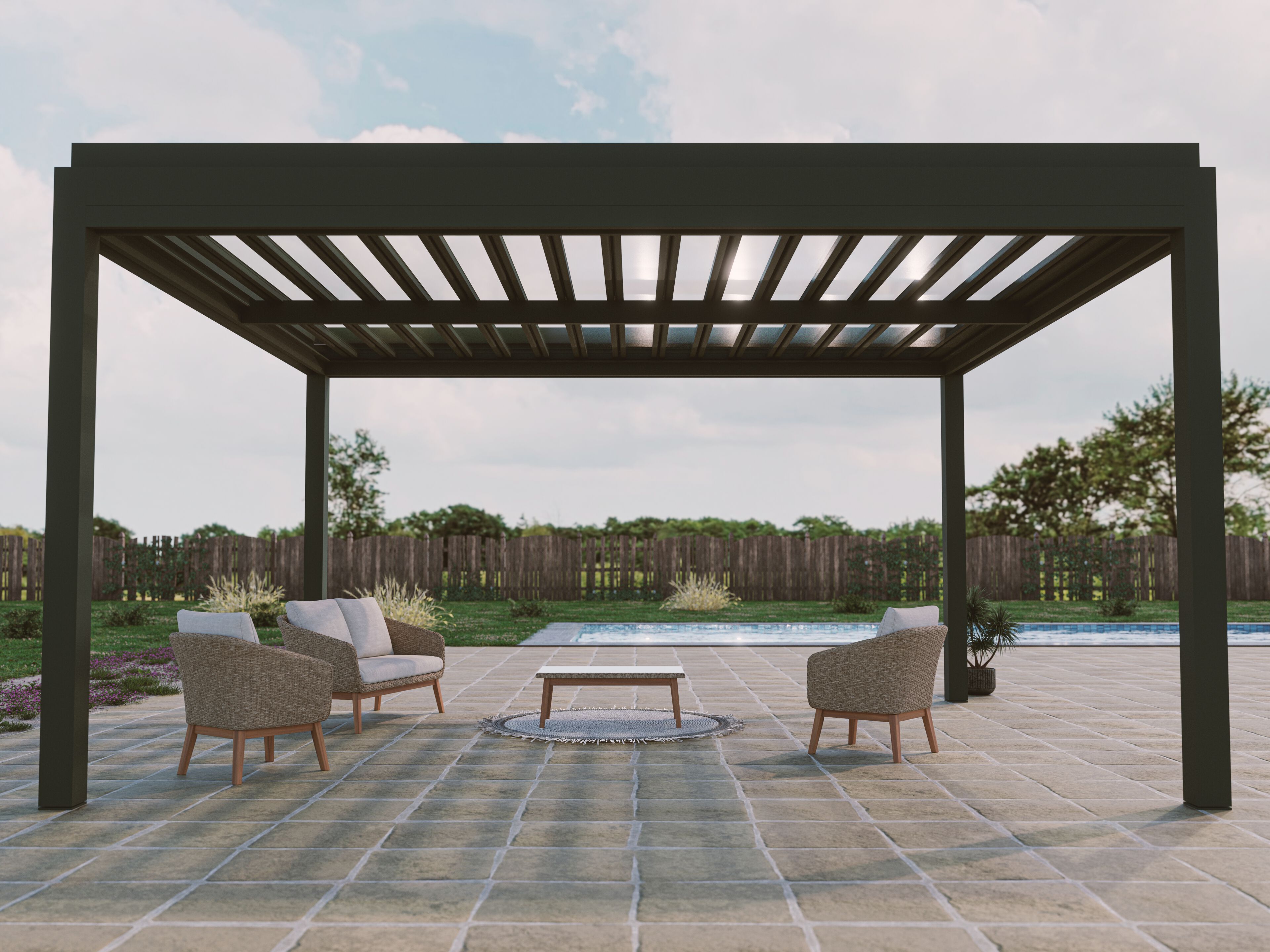 Биоклиматическая пергола из алюминия с порошковым покрытием Sprech SHADE PLUS ARCH-00106663 - Вид №1