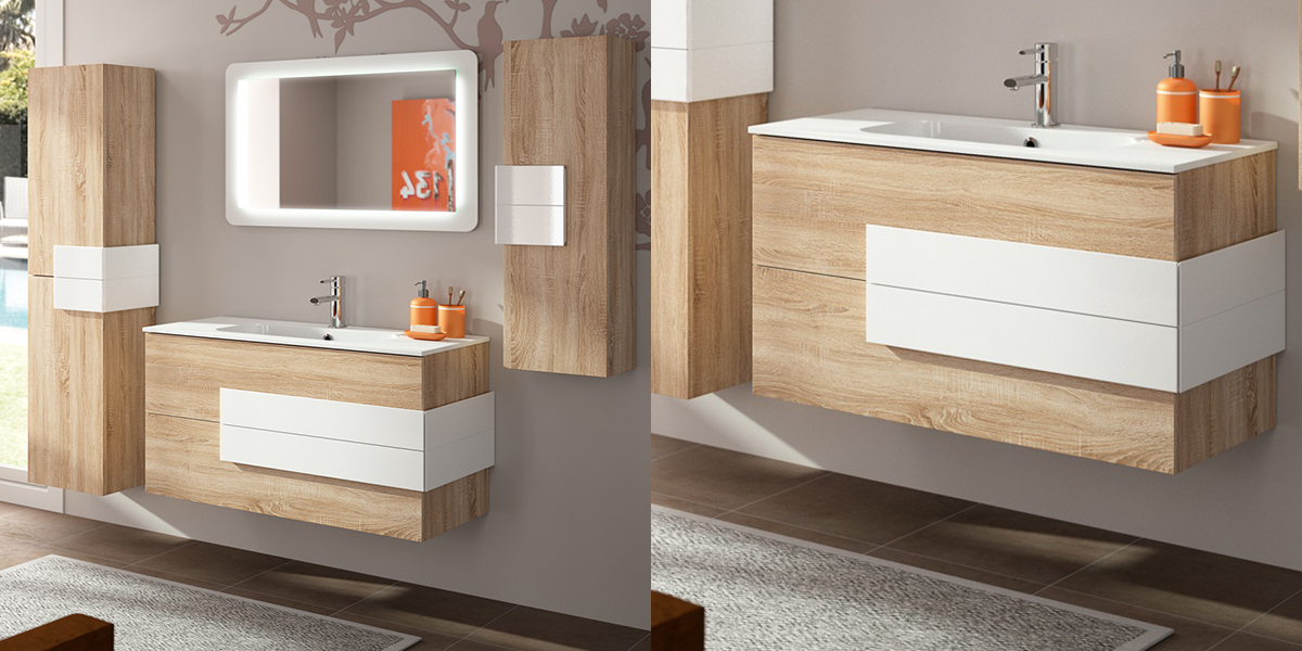 КОМПЛЕКТ МЕБЕЛИ CRONOS 80 СМ OAK/WHITE SALGAR 21802 - Вид №1