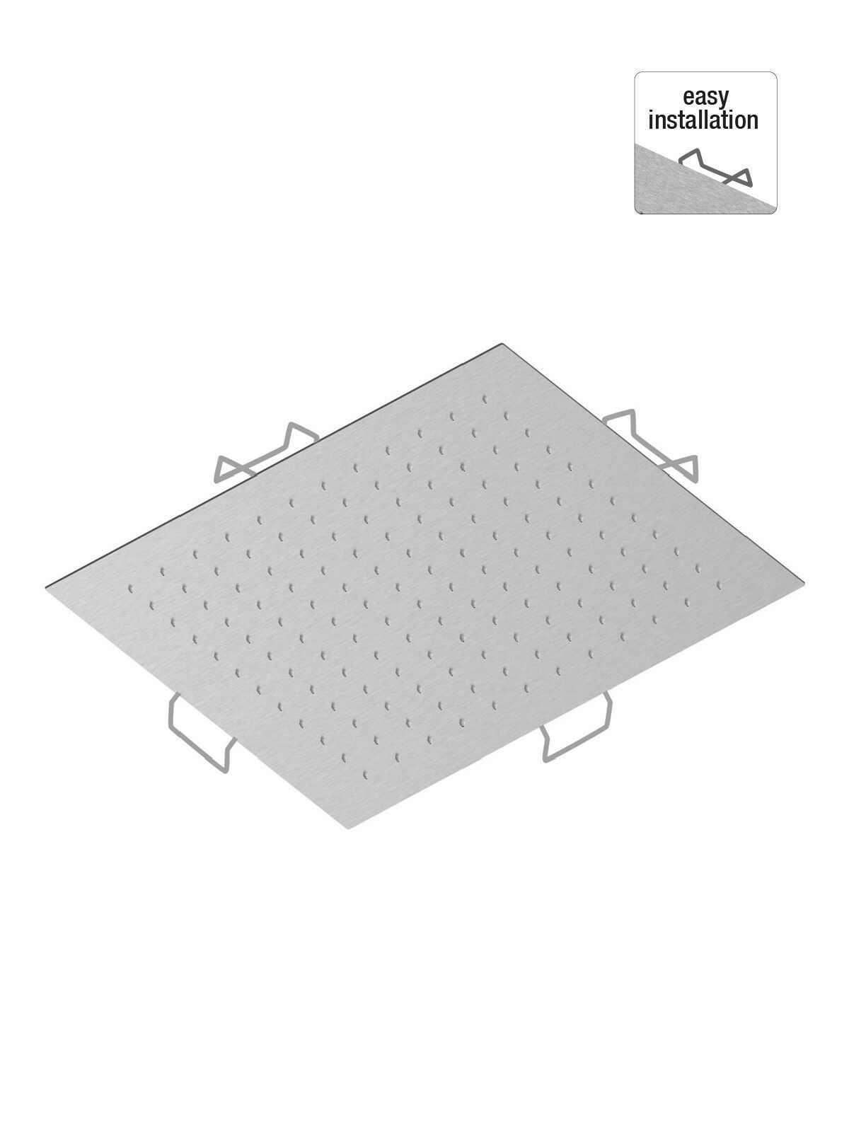Квадратная потолочная душевая головка с системой защиты от накипи Rubinetterie Frattini душевые ARCH-00113030 - Вид №2