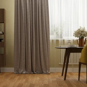 Штора на ленте Inspire Lefa 140x280 см цвет черно-бежевый 83562077 STLM-2043959