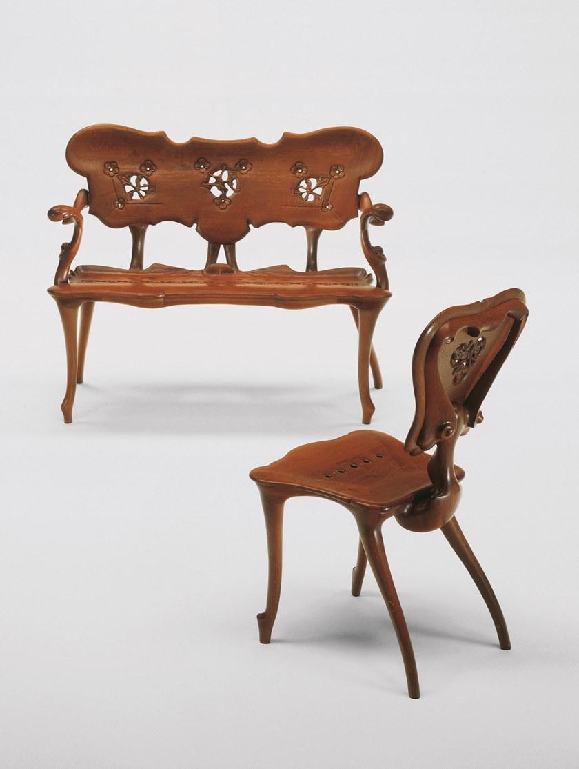 BD Barcelona Design Скамья из массива дерева со спинкой Calvet sun-id-1456686 - Вид №2