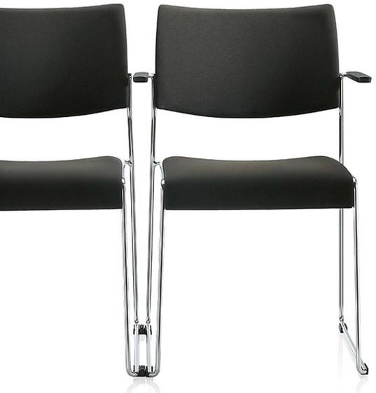 Brunner Стул для конференций, штабелируемый салазками, с подлокотниками Linos sun-id-1371427 - Вид №2
