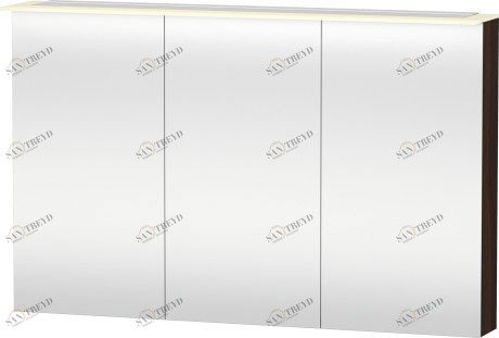XL759606969 Зеркальный шкафчик X-Large #XL7596 1200 x 138/208 мм Орех брашированный (натуральный шпон) Duravit