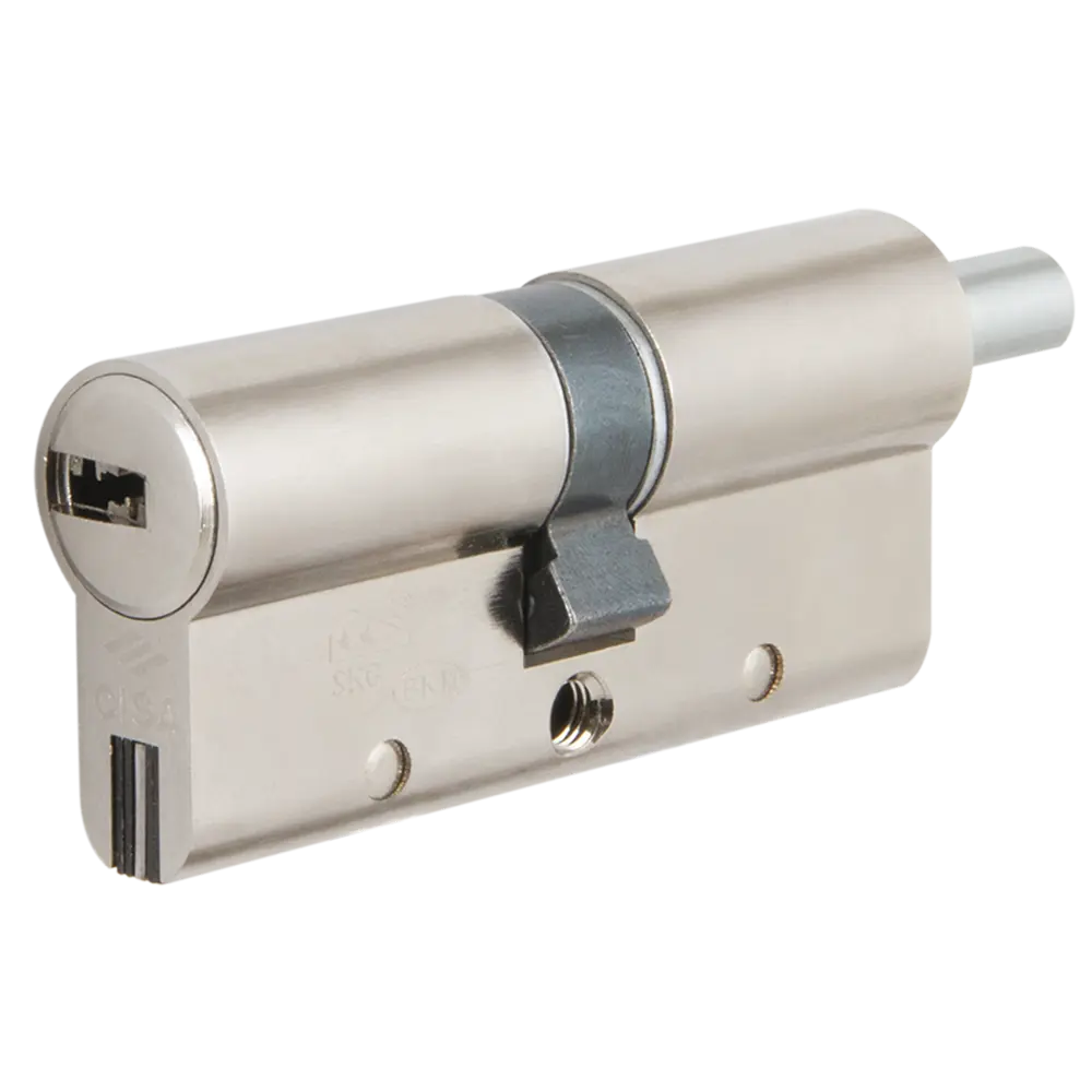 Цилиндр Cisa AP4S 0P3S2-29.12, 40x10x40 мм, ключ/шток, цвет никель, без вертушки STLM-2000535