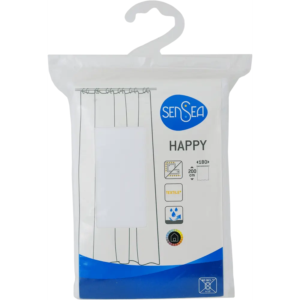 Штора для ванной комнаты «Happy» 180х200 см 18540056 STLM-2184489 SENSEA - Вид №5