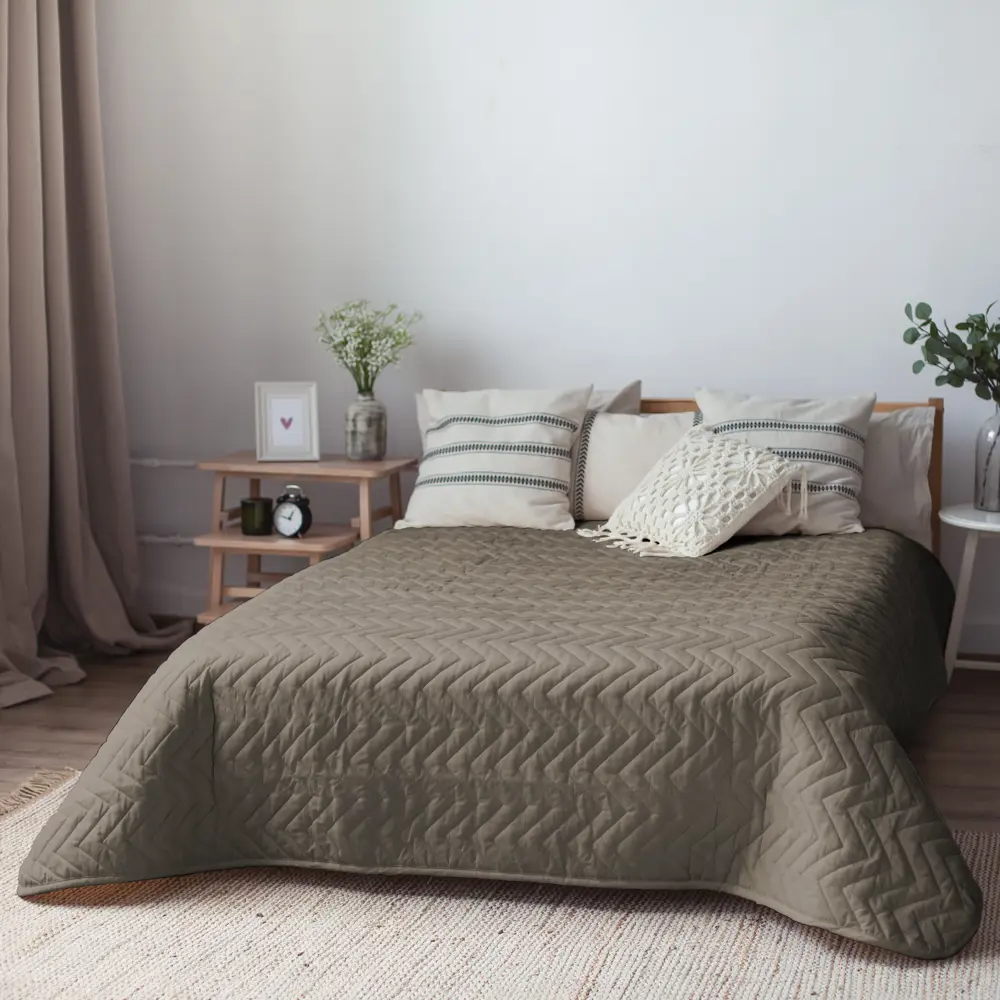 Покрывало Нью 200x240 см микрофибра цвет коричневый Terra 3 86447370 STLM-2099568 SEASONS  - Вид №4