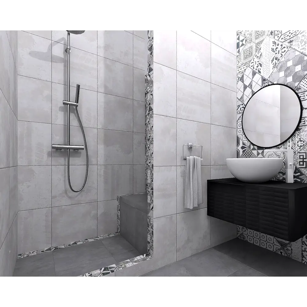 Керамогранит Estima Solo SO01 40.5×40.5 см - серый под штукатурку 83733056 SО01 STLM-0043886 - Вид №6