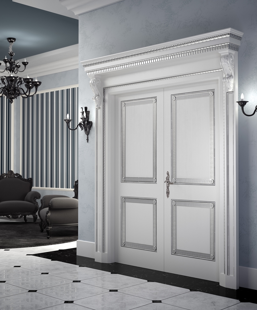 Ch2-2 Tifernoit Лакированная дверь с серебряными рамами Porte  - Вид №1