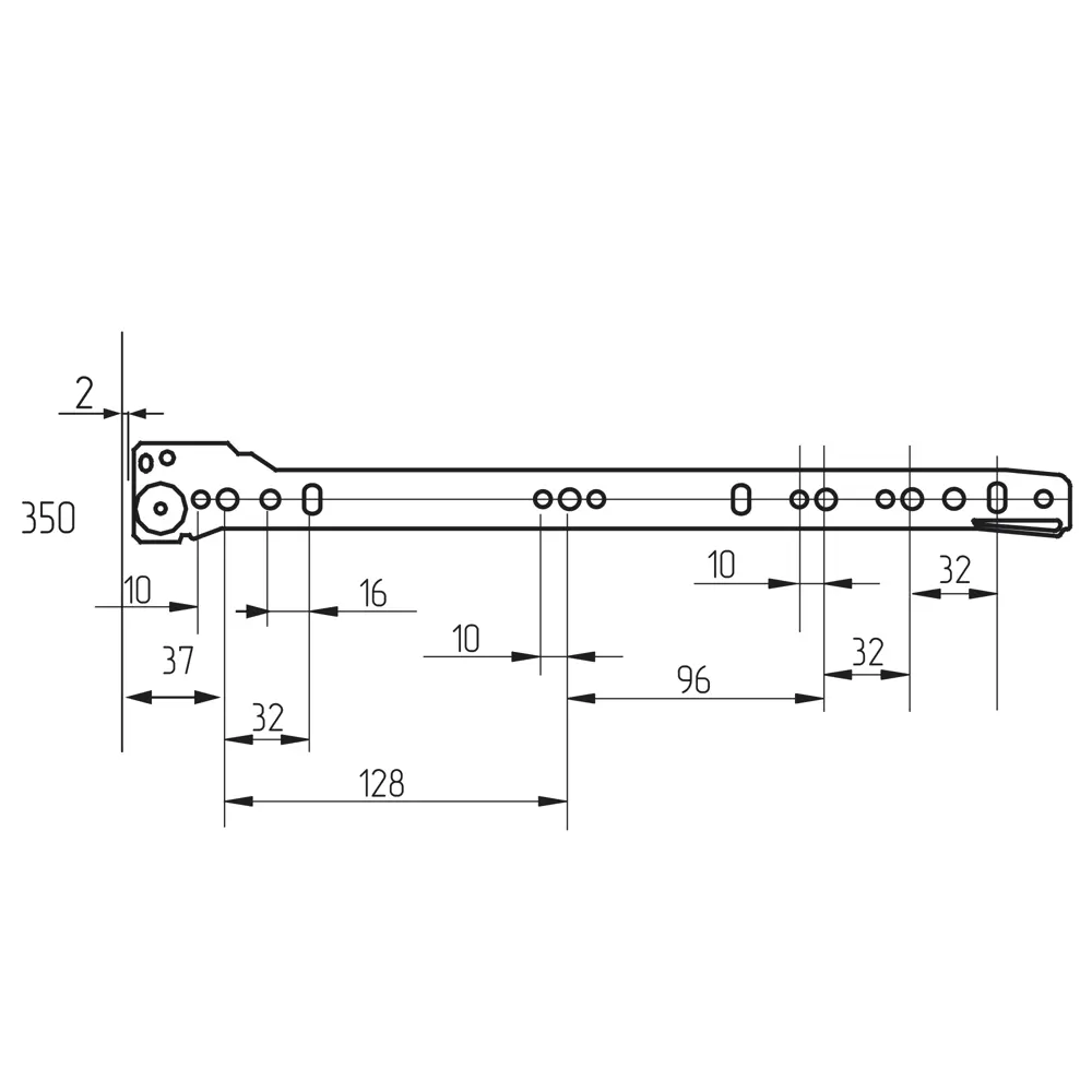 Направляющие роликовые l350 мм, сталь, цвет белый 82923606 STLM-2094340 Santreyd  - Вид №2