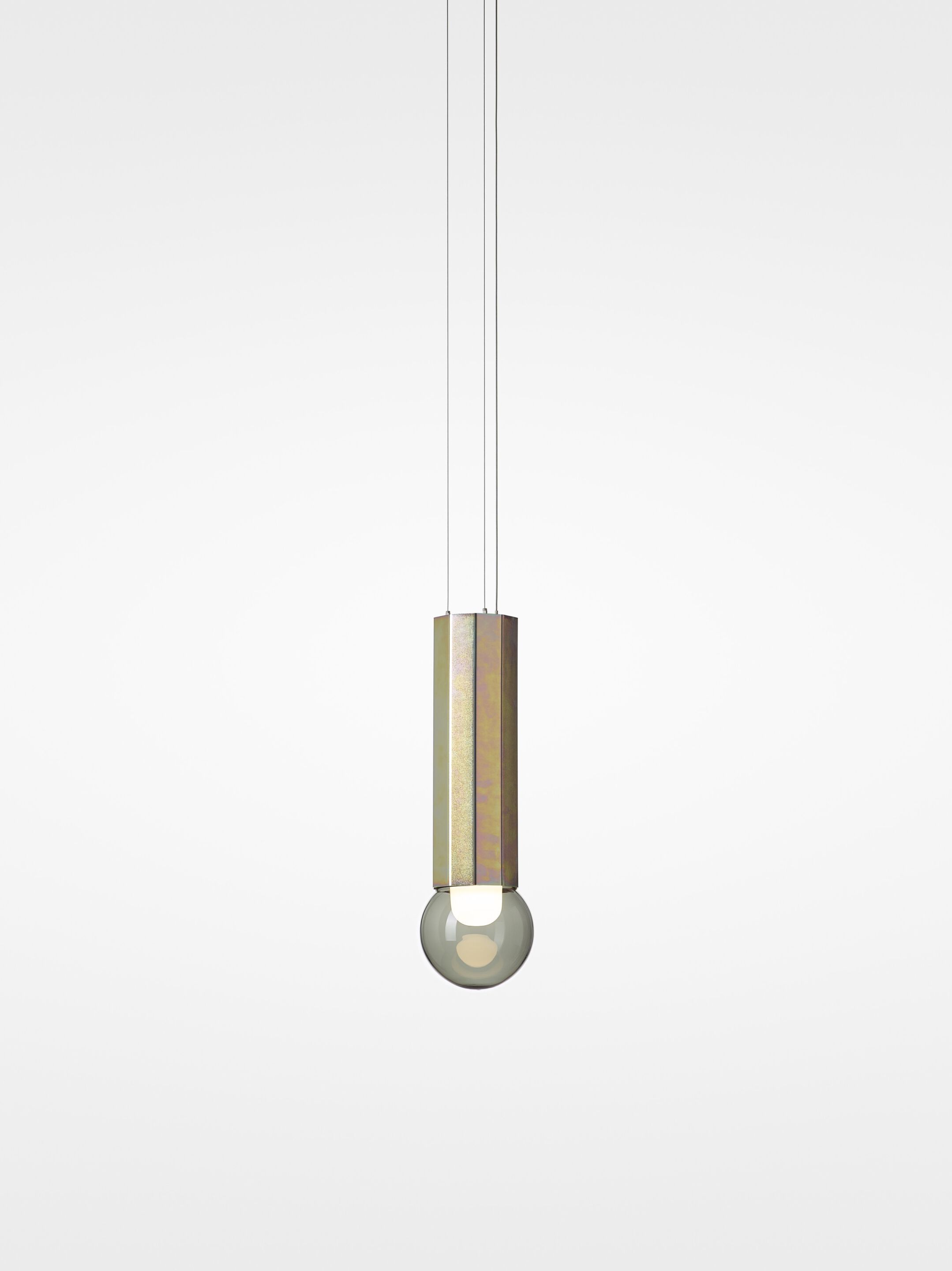 Выдувное стекло и металлический светодиодный подвесной светильник BROKIS Prisma ARCH-00087966 - Вид №8