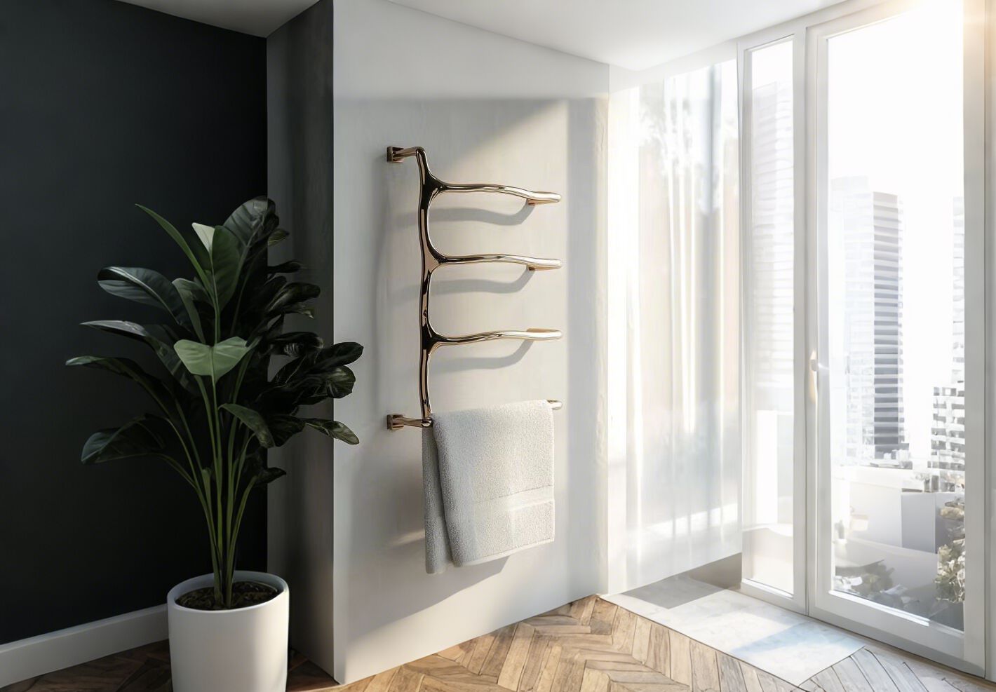 Полотенцесушитель из нержавеющей стали P&Bhusri Master Art Style ARCH-00023500 - Вид №1