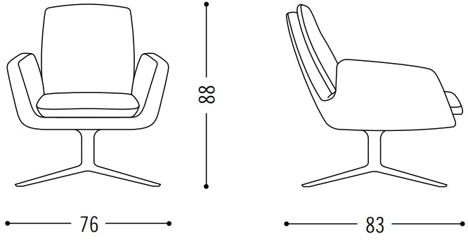 COR Вращающееся кресло с обивкой Cordia sun-id-1486179 - Вид №4