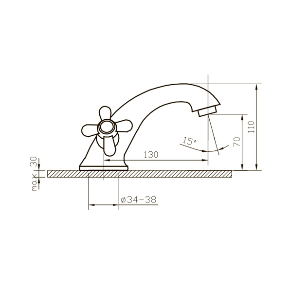041 Retro  Смеситель для умывальника  ARGO kran 041retro - Вид №1