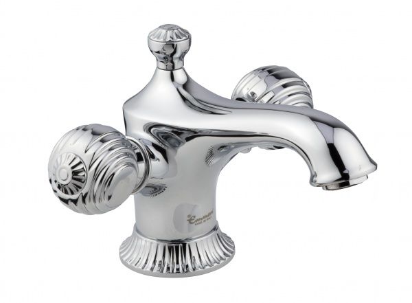 98003VBR Смеситель The One 98003V с донным клапаном для раковины. Металлические ручки, цвет бронза EMMEVI