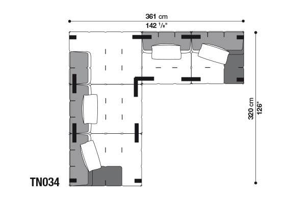 Угловой диван из ткани B&B Italia Tufty-Too ARCH-00120031 - Вид №13