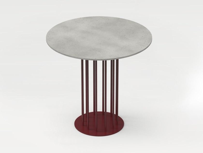 CO33 Высокий бетонный стол со стальным основанием Tabula Blts1 - Вид №4