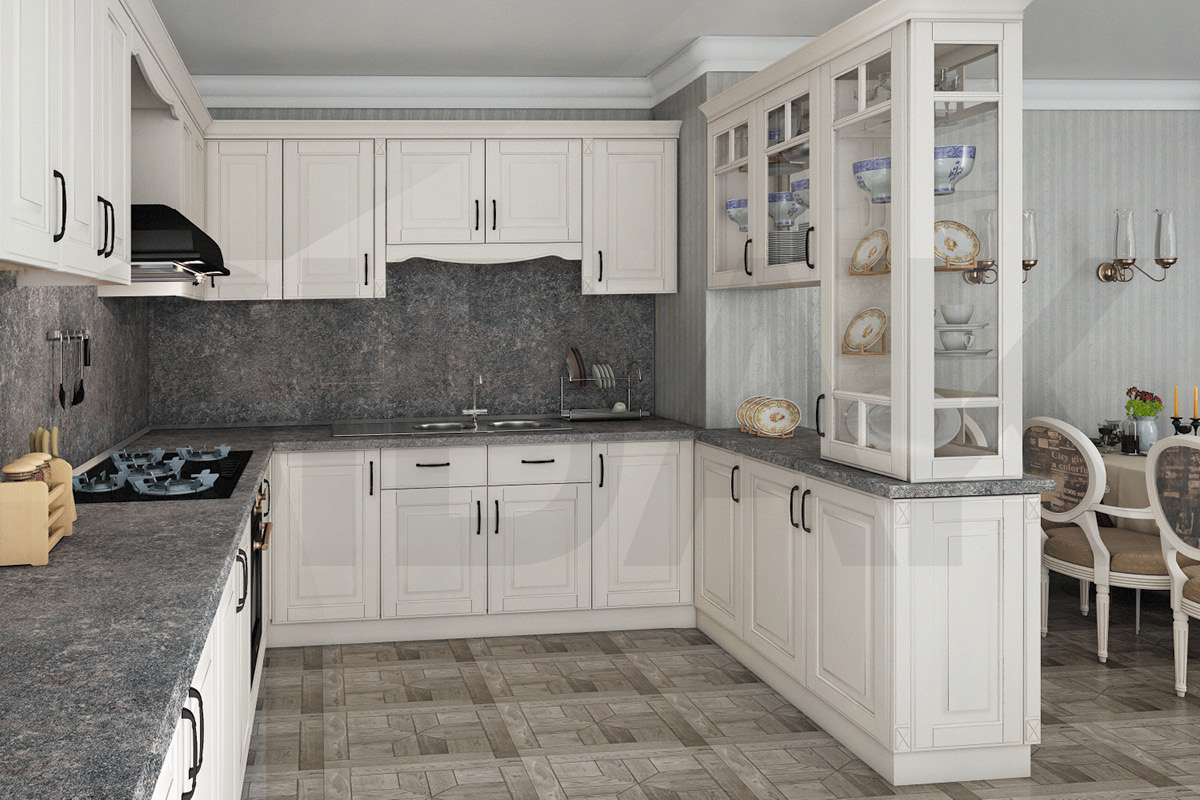 Фасады для кухни Патина Фрезеровка «Честер» Ольха №709 SIDAK SIST2109-2624 - Вид №1