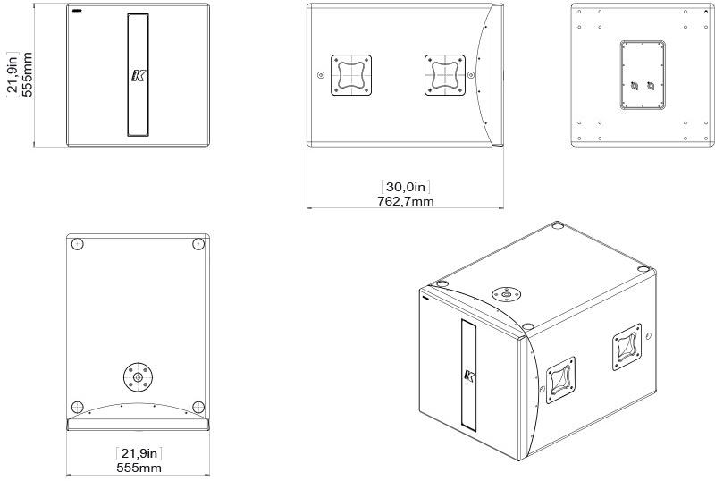 K-array Сверхлегкий 21-дюймовый пассивный сабвуфер Thunder Kmt21p - Вид №1
