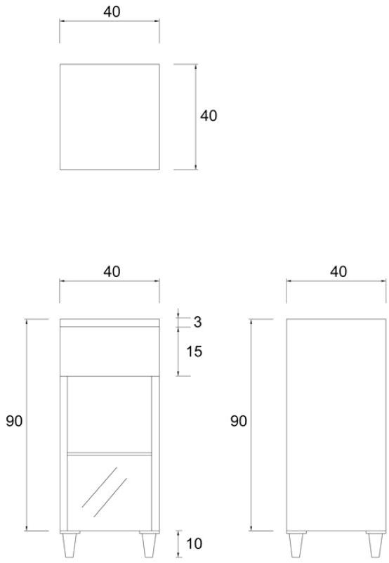 Gentry Home Деревянный шкаф для ванной Nottingham sun-id-1440223 - Вид №3